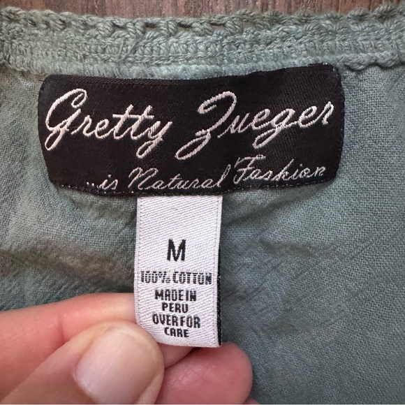 Gretty Zreger Medium Sage Green Embroidered Sundress - Picture 3 of 7